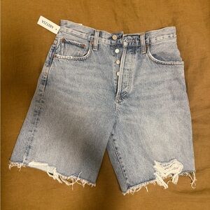 Agolde Light Blue Indra Shorts